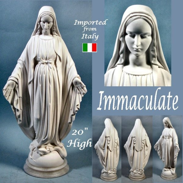 Immaculate Heart Of Mary Statue Marble